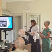 The talk on Wing Commander Baker was given by his daughter-in-law Lorna and his granddaughter Helen (left).