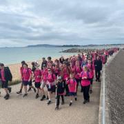 The pupils took on the Dorset Jurassic Coast walk this month.