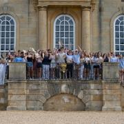 Kimbolton School students celebrate their A-Level results.