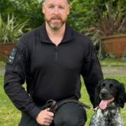 Police Constable Mark West and police dog Hugo, who recently completed their Explosive Detection Dog (EDD) Handlers Course