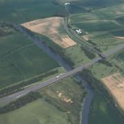 An artist's impression of the new viaduct on the A428.