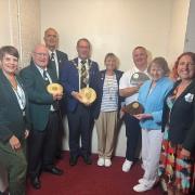 The Huntingdon in Bloom team at the Awards Ceremony in Norfolk.