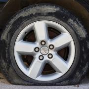 30 cars suffered a flat tyre on the A1M yesterday.