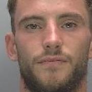 Drunken attacker Kieran Napier, 27, has been handed prison sentence of a year and 10 months.