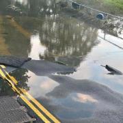 Little Paxton Bridge suffered extensive damage during recent flooding.