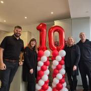 From left to right: director Luke Thornton, showroom assistant Juliet Howlett, showroom manageress Lita Carter, project manager Mark Peters