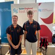 St Ives Swimmers L-R Josh Marshall and Ewan Thompson who took part in the championships at the weekend.