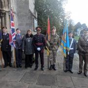 Cllr Val Fendley, Mayor of Ramsey, at the Remembrance Sunday service.