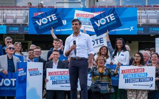 Prime Minister Rishi Sunak visited Cambridgeshire yesterday for a rally.