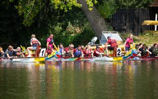 Teams battled it out at the St Neots Charity Dragon Boat Race day.