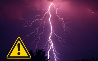 The thunderstorm warning is in force from 1am on Saturday (September 21) until 11.59pm on Sunday (September 22). 