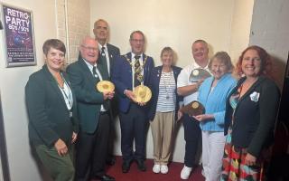 The Huntingdon in Bloom team at the Awards Ceremony in Norfolk.