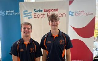 St Ives Swimmers L-R Josh Marshall and Ewan Thompson who took part in the championships at the weekend.